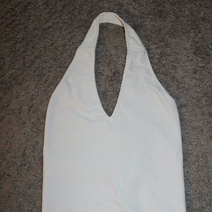 Theory Tops. Theory Spandex Halter Top. Color: White. Size: Os
